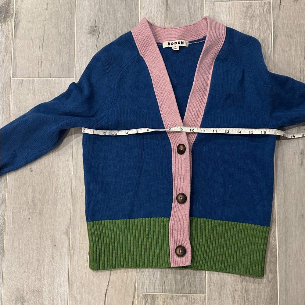Boden Blue, Pink, and Green Cardigan - Picture 5 of 10